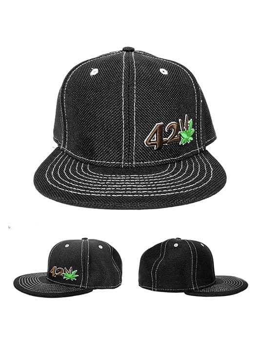 Black and Green 420 Hat