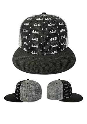 Black and Grey 420 Hat